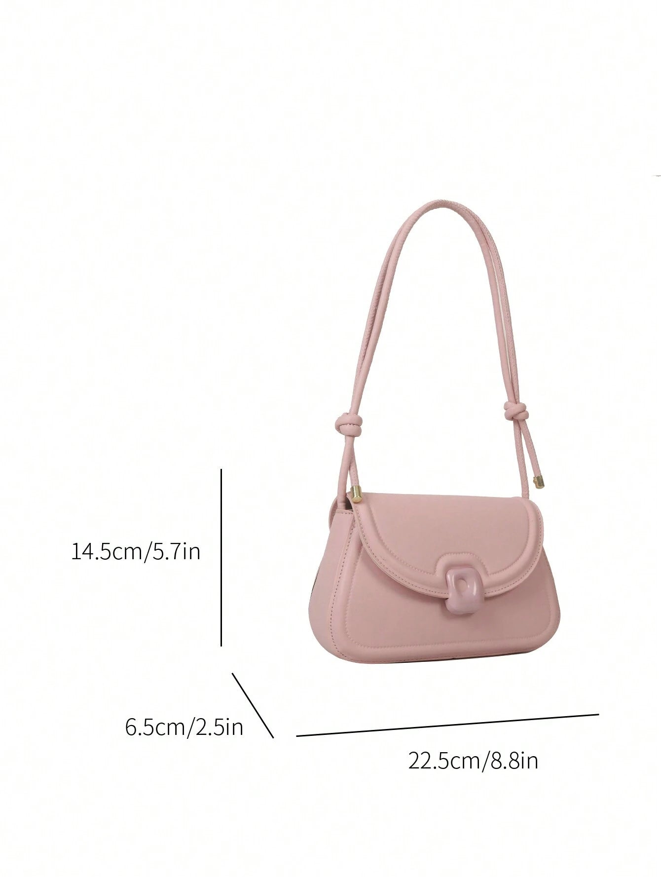Sac Baguette – Élégance Minimaliste & Détail Strass