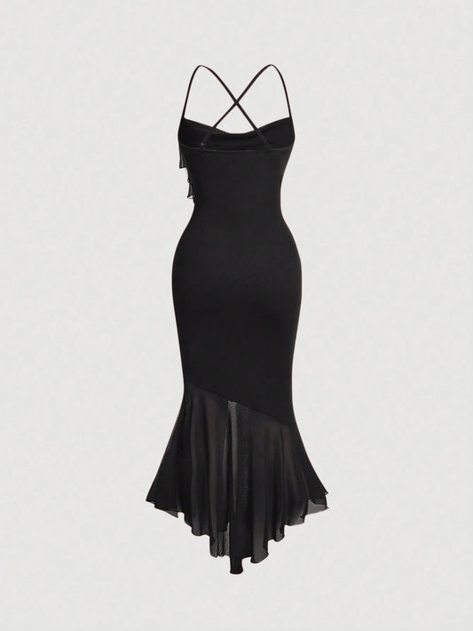 SHEIN MOD Robe longue dos-nu à fines brides – Élégance minimaliste