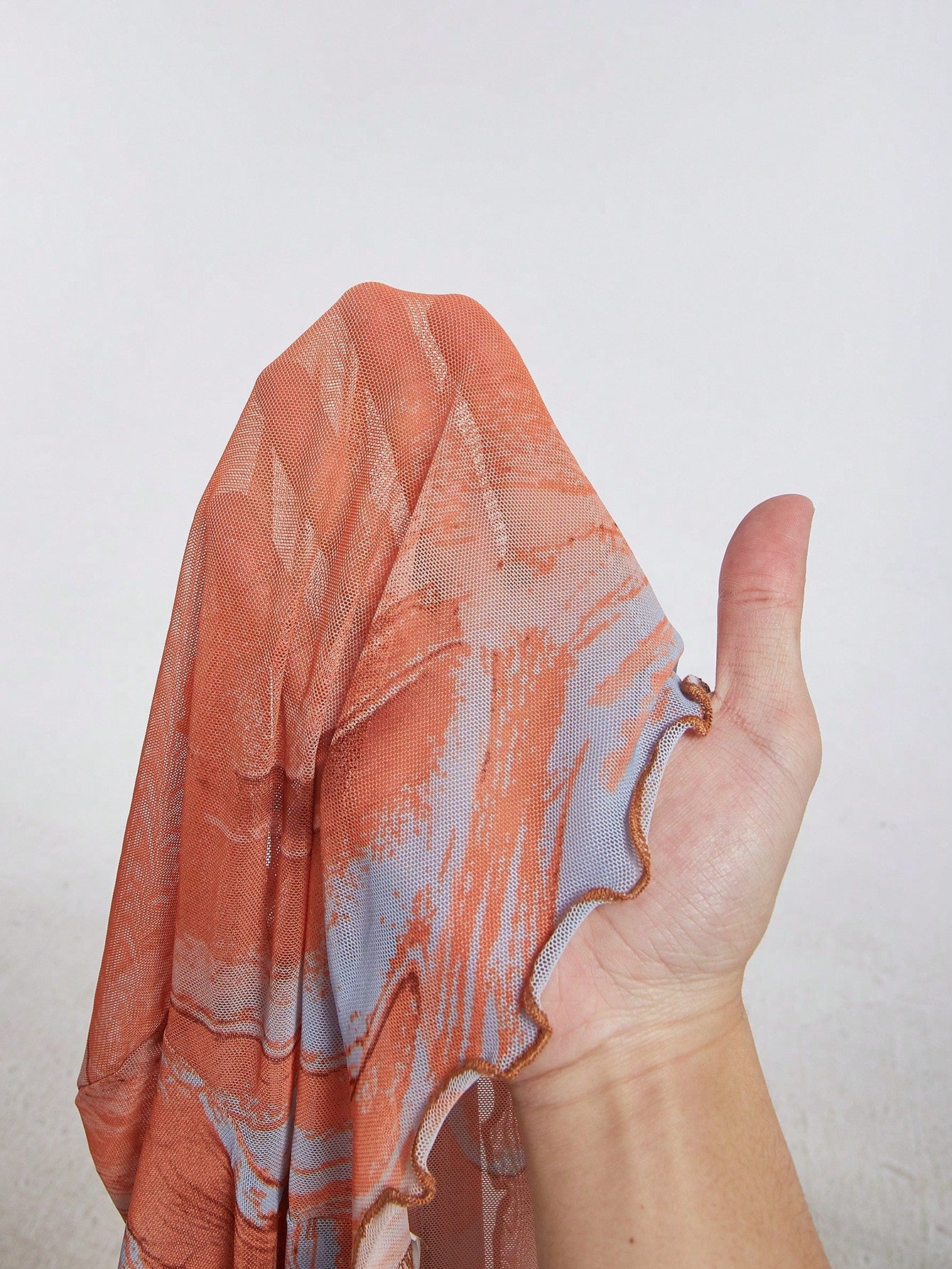 SHEIN Unity – Ensemble 2 pièces haut noué et jupe portefeuille imprimée marbré