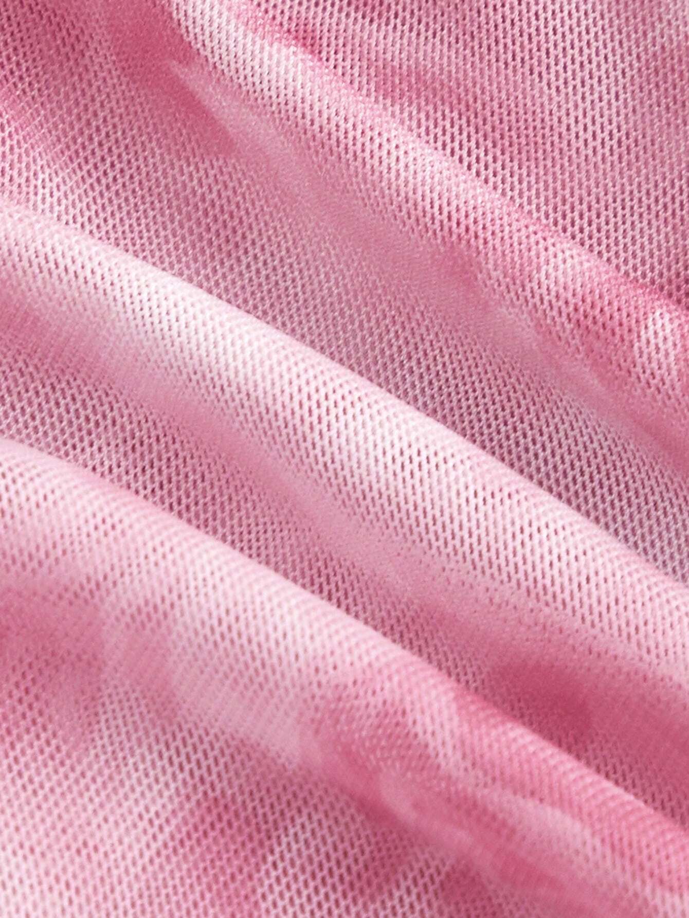 Haut de cloche à imprimé floral rose bonbon