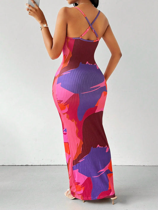 Robe Maxi Dos-Nu Tie-Dye
