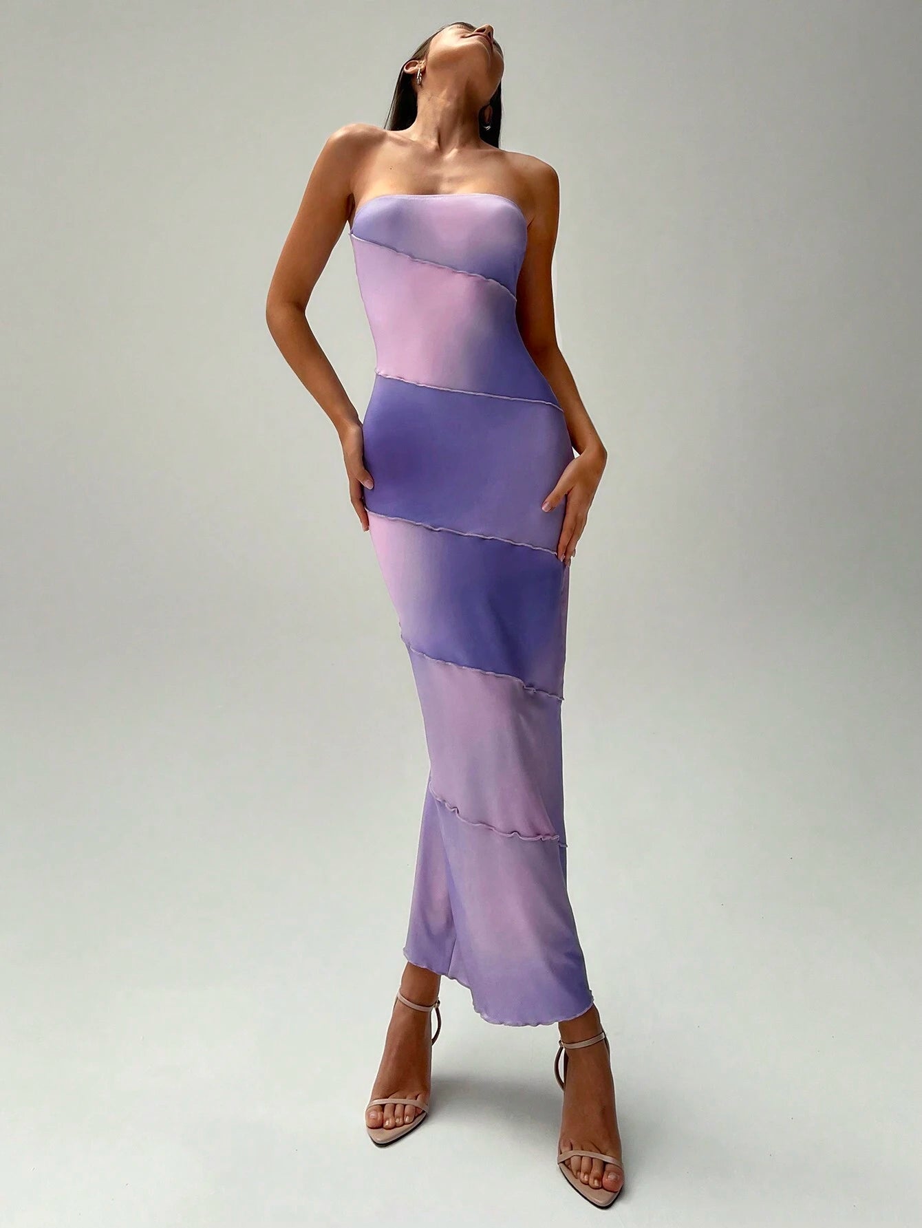 Aloruh – Robe moulante bustier à imprimé tie-dye