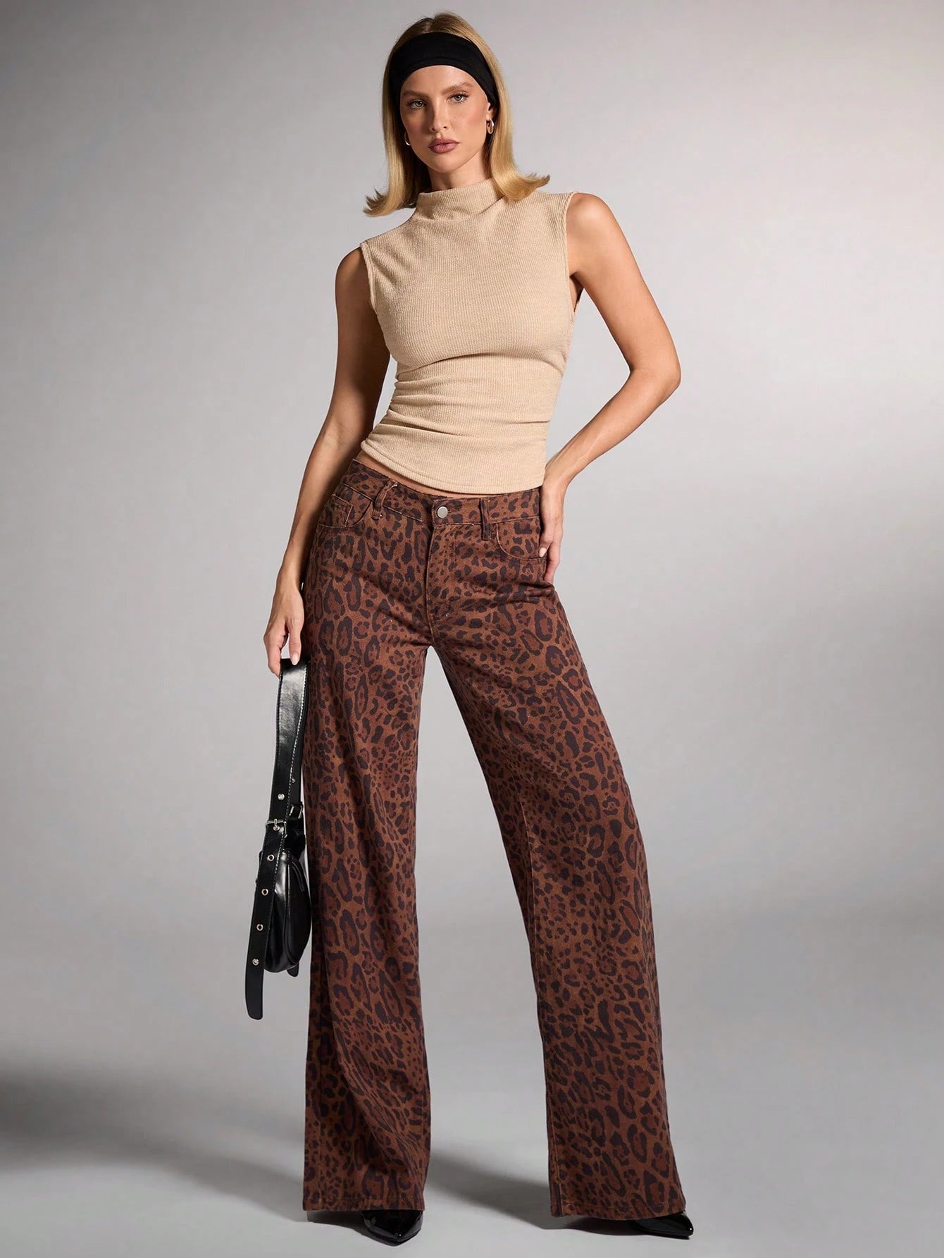 SHEIN BAE – Débardeur Côtelé à Col Montant