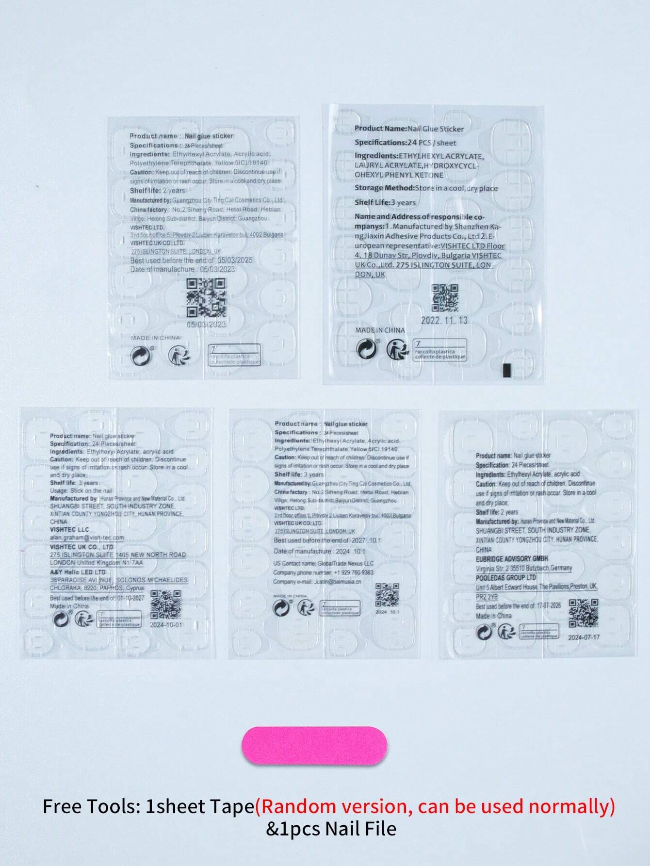 Set de 24 Faux Ongles Longs Amande – Dégradé Rouge