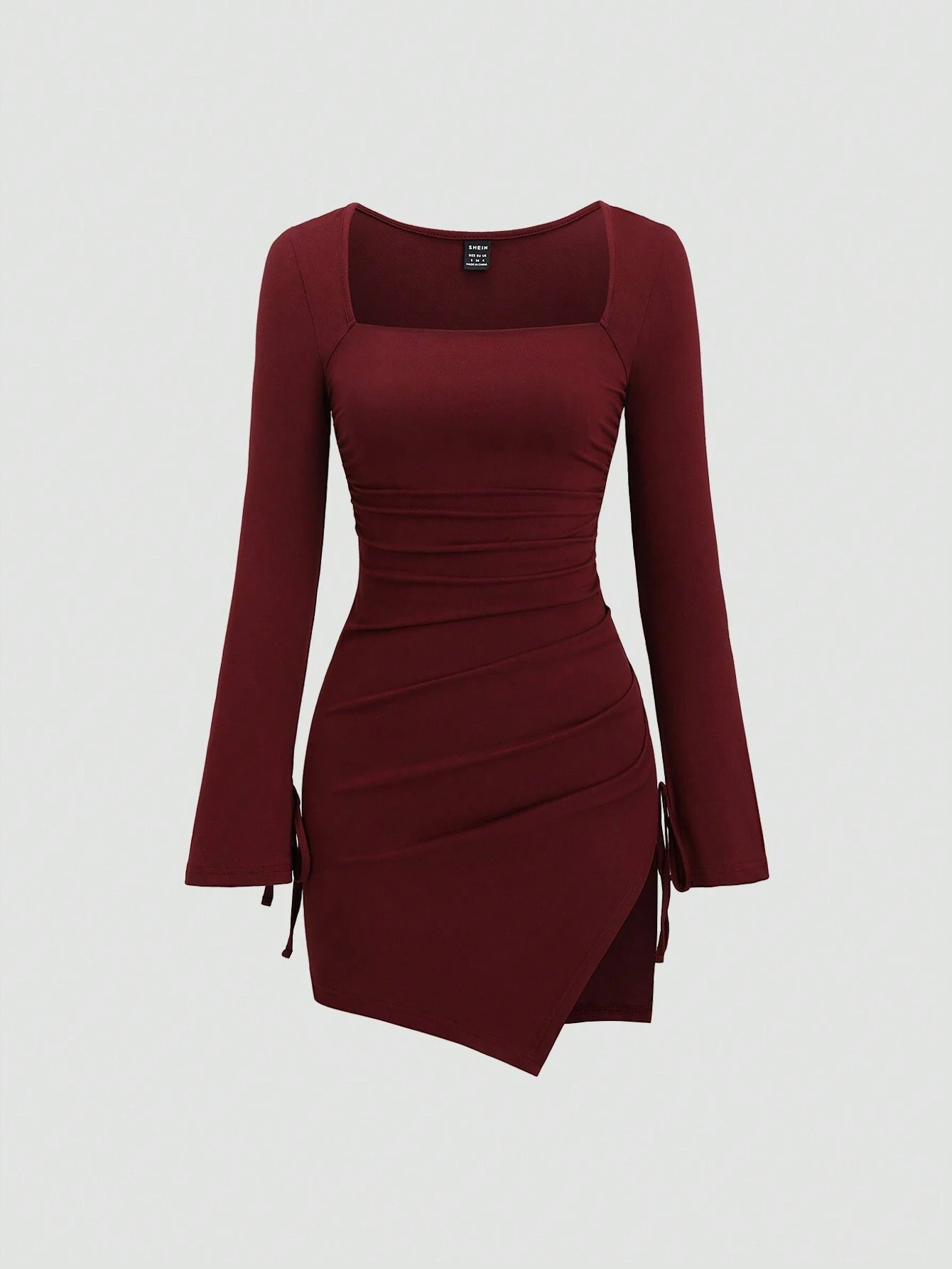 Sweetra – Robe Longue Bordeaux Y2K
