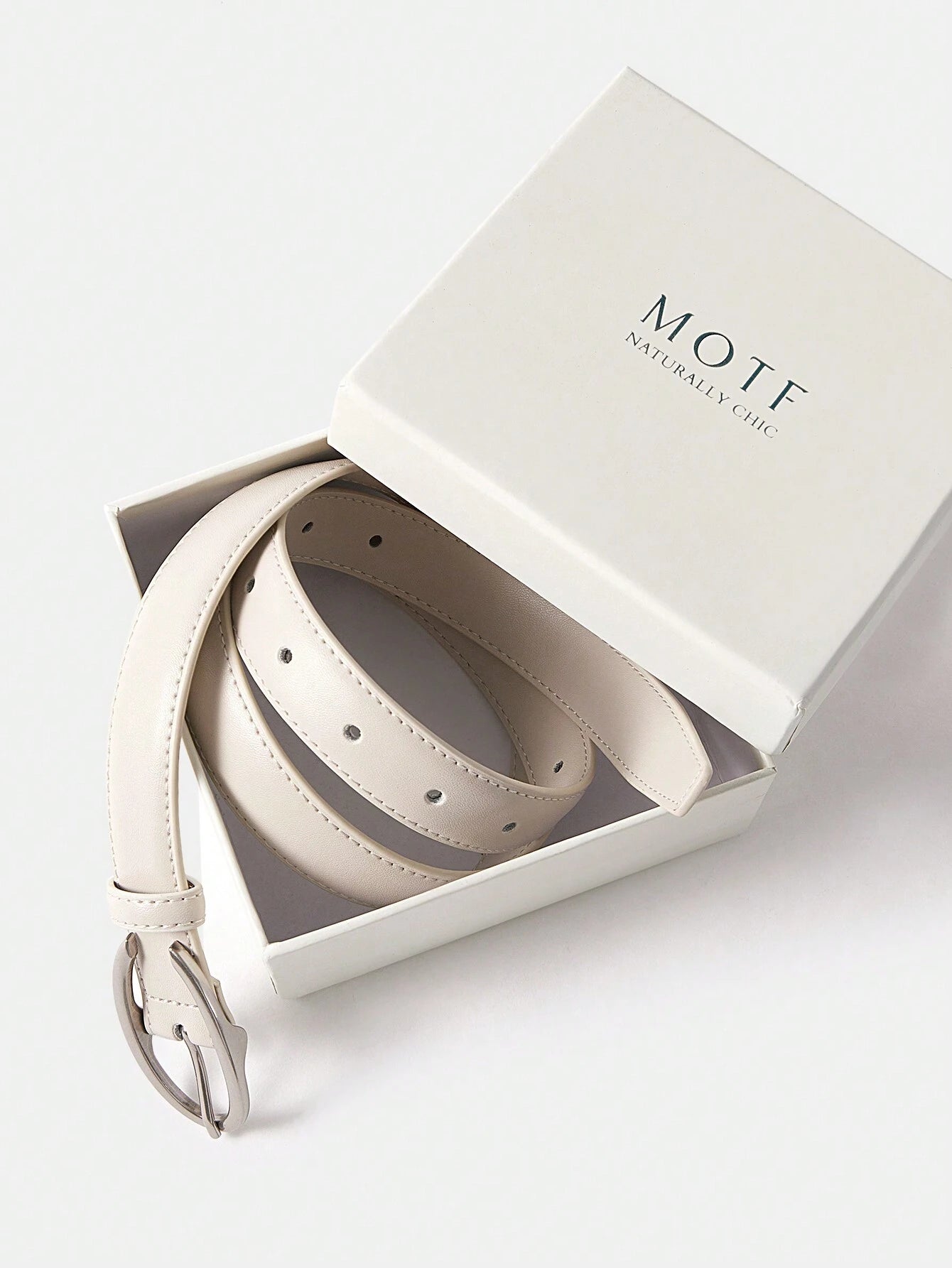 MOTF PREMIUM – Ceinture en PU à boucle contrastante