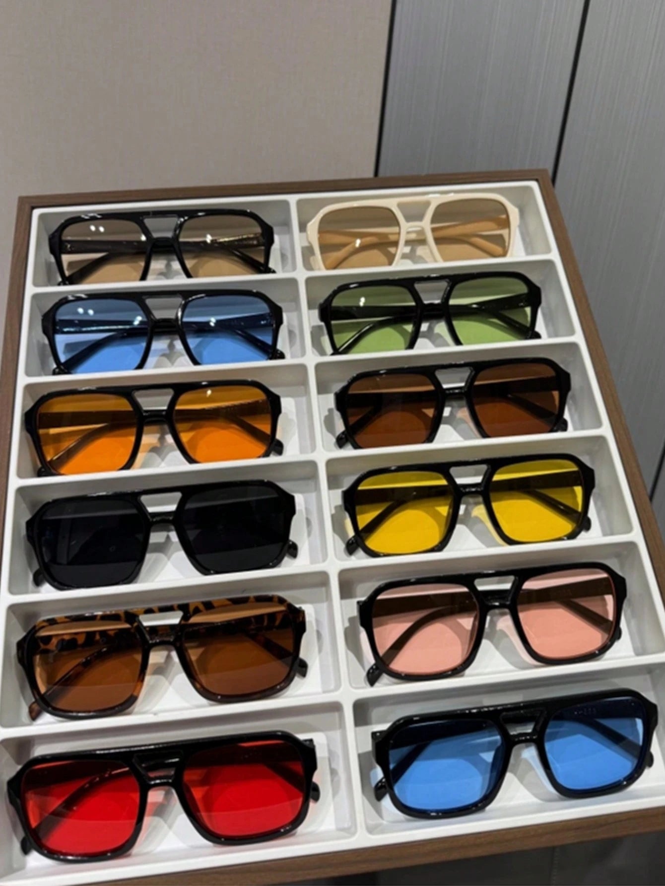 Lot 12 Pièces Lunettes Mode Carrées pour Homme – Photographie de Rue, Voyage, Affaires, Vêtements Décontractés