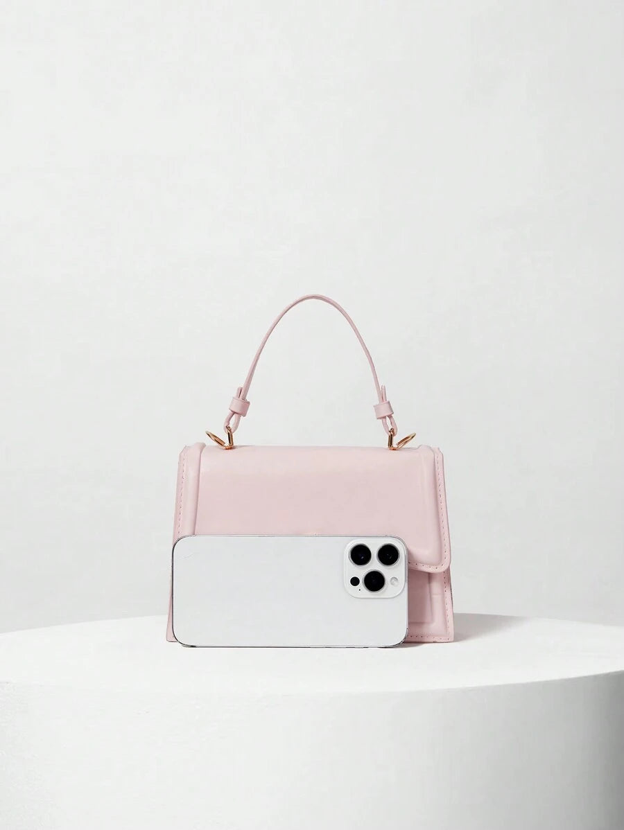 Sac à Main Élégant à Rabat Rétro en PU – Spécial Saint-Valentin