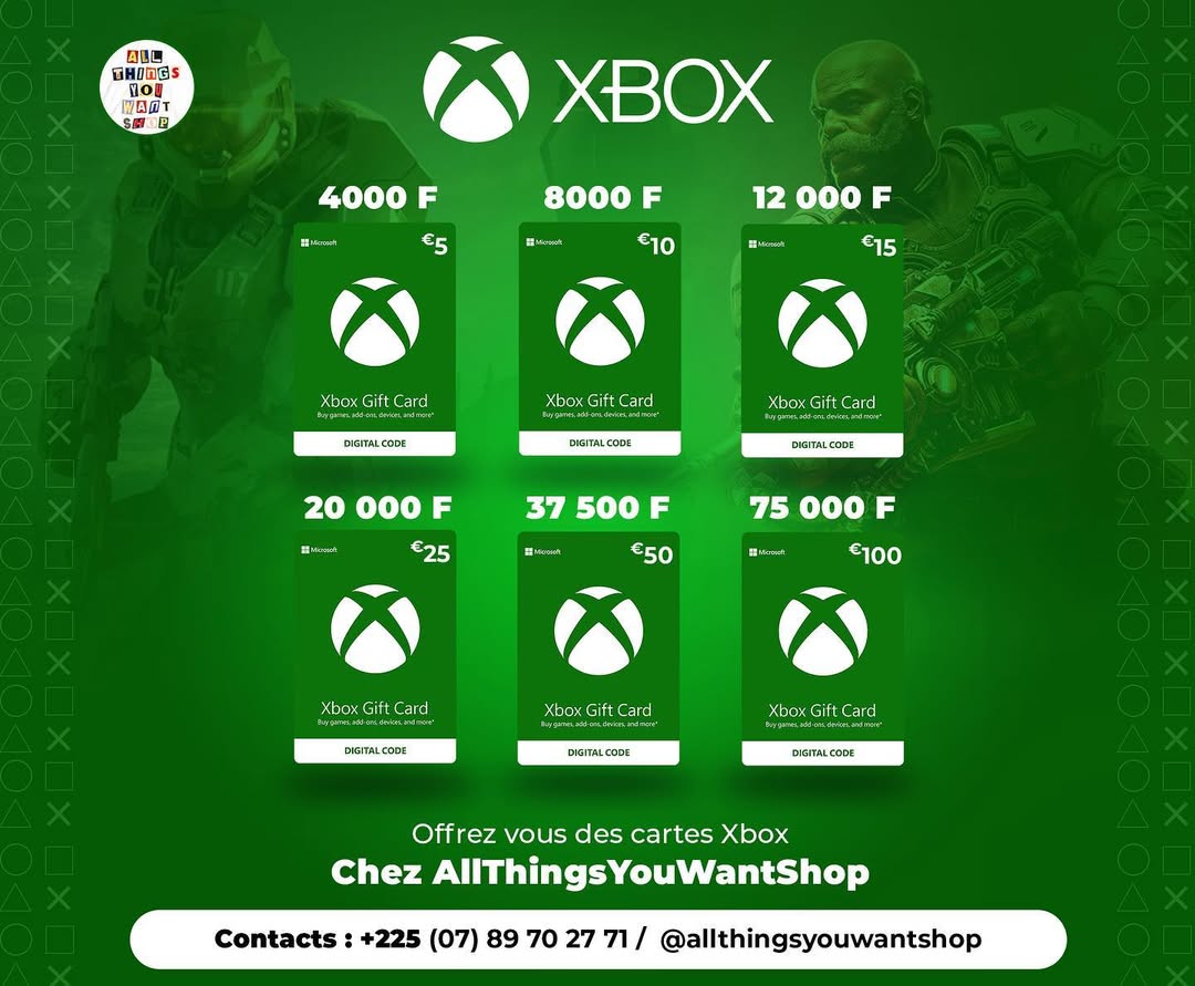 Carte-Cadeau Xbox