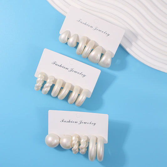 ATYWS – Lot de 9 Boucles d'oreilles rétro en CCB avec design créatif et finition haut de gamme