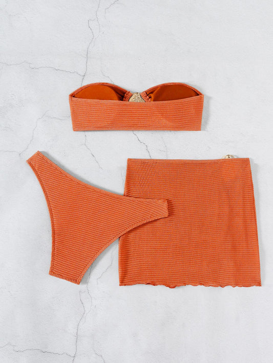 ATYWS - BikiniBaby maillot de bain trois pièces avec soutien-gorge à armatures et culotte ajustable