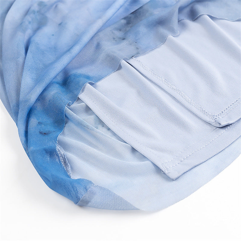 ATYWS – Robe en maille sans manches avec col haut et coupe longue