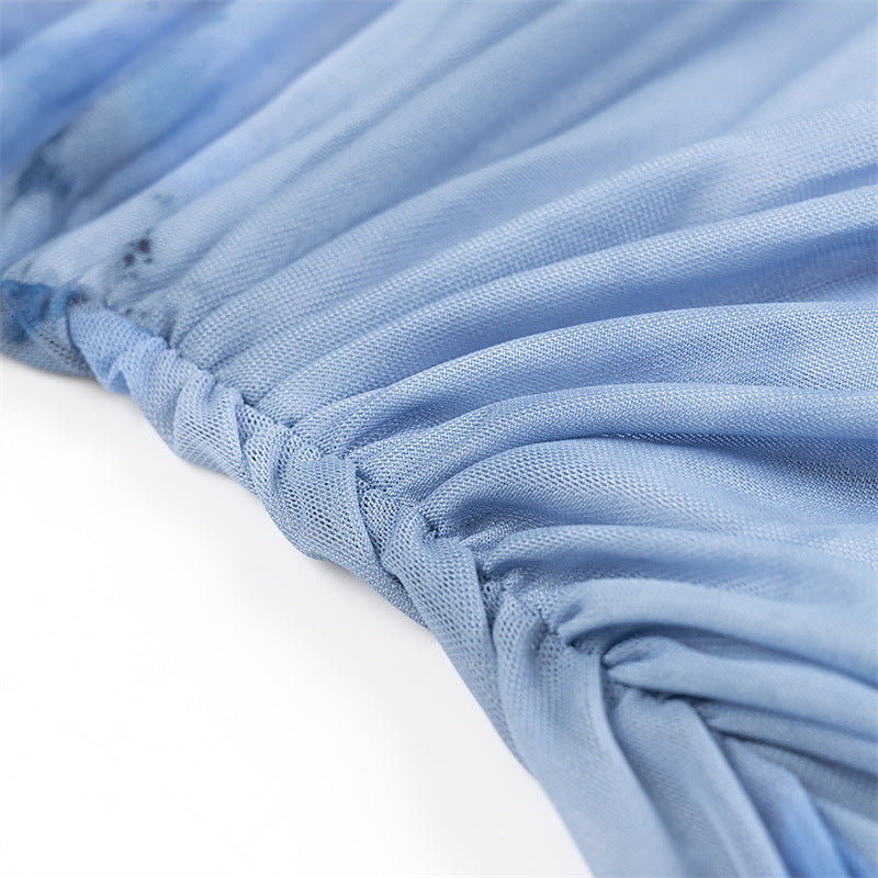 ATYWS – Robe en maille sans manches avec col haut et coupe longue