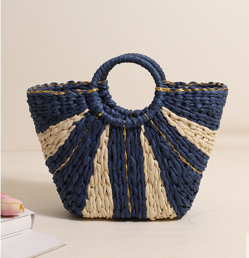 ATYWS – Sac à main en paille tressée, grand format et design chic pour la plage