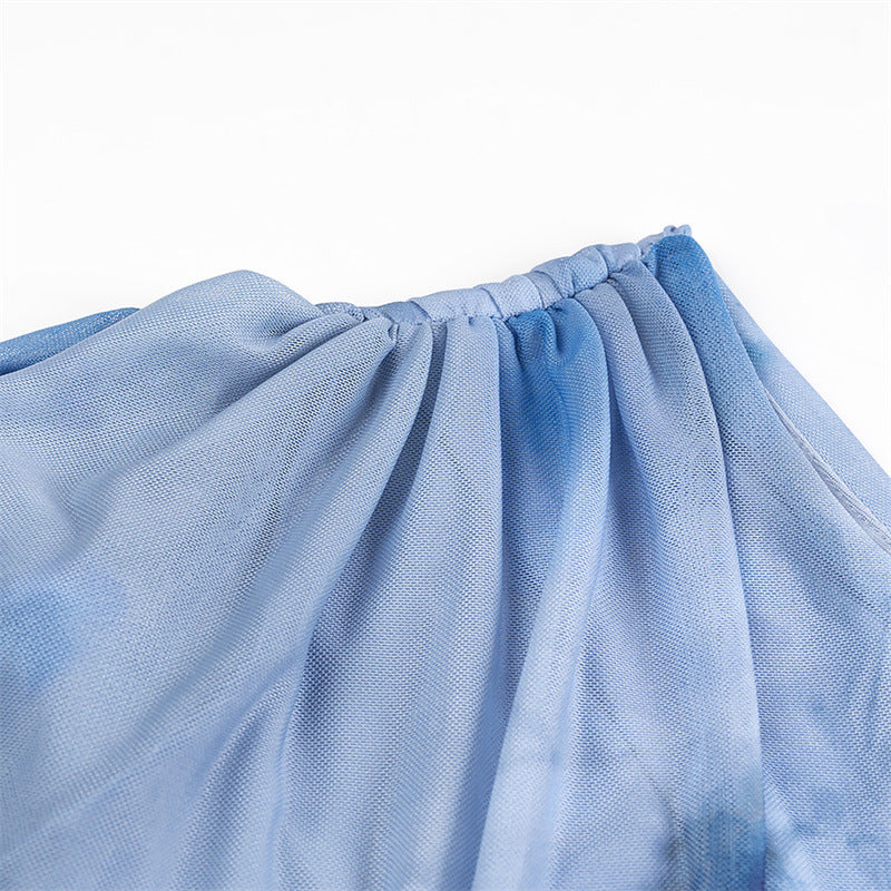 ATYWS – Robe en maille sans manches avec col haut et coupe longue