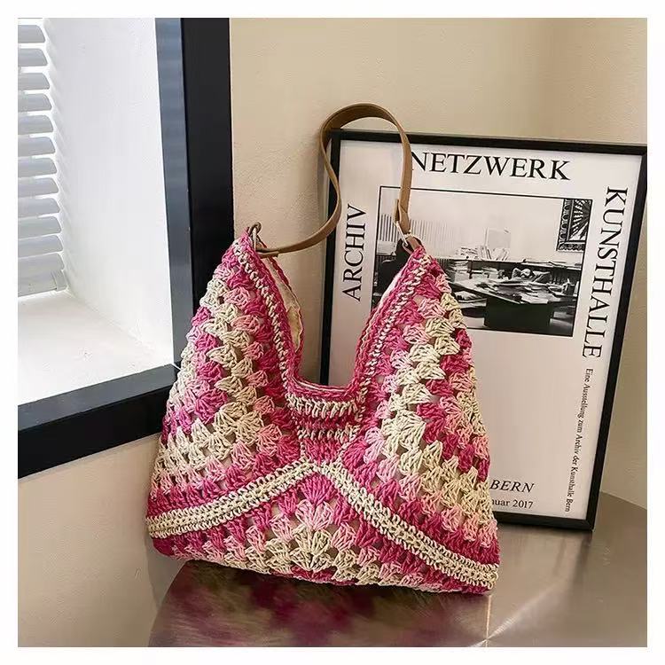 ATYWS – Sac à bandoulière en paille tissée avec design frais et usage quotidien