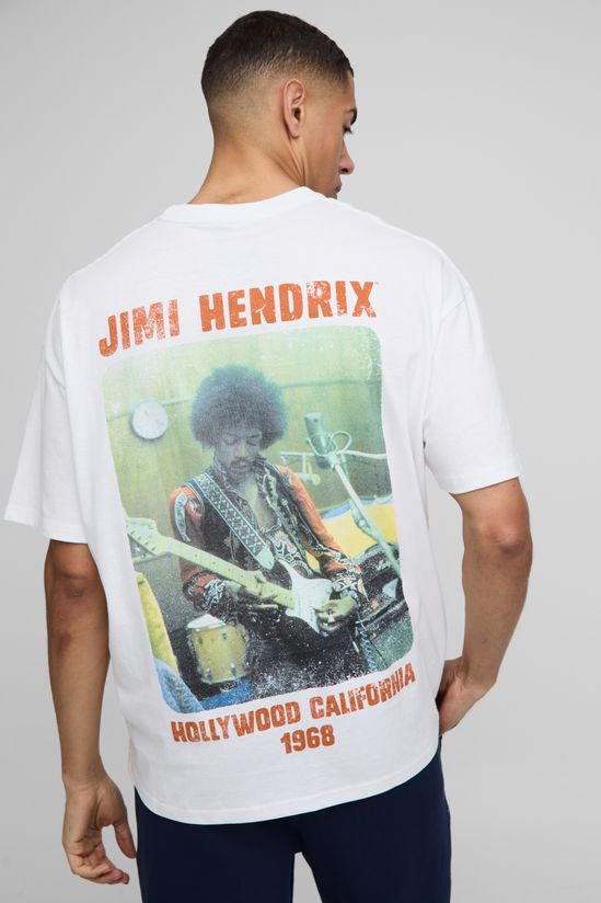 BoohooMAN - Oversized Jimi Hendrix License Printed T-Shirt