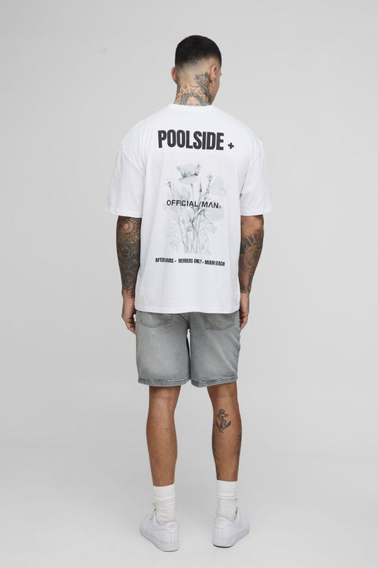 boohooMAN – T-shirt floral surdimensionné en coton avec coupe décontractée