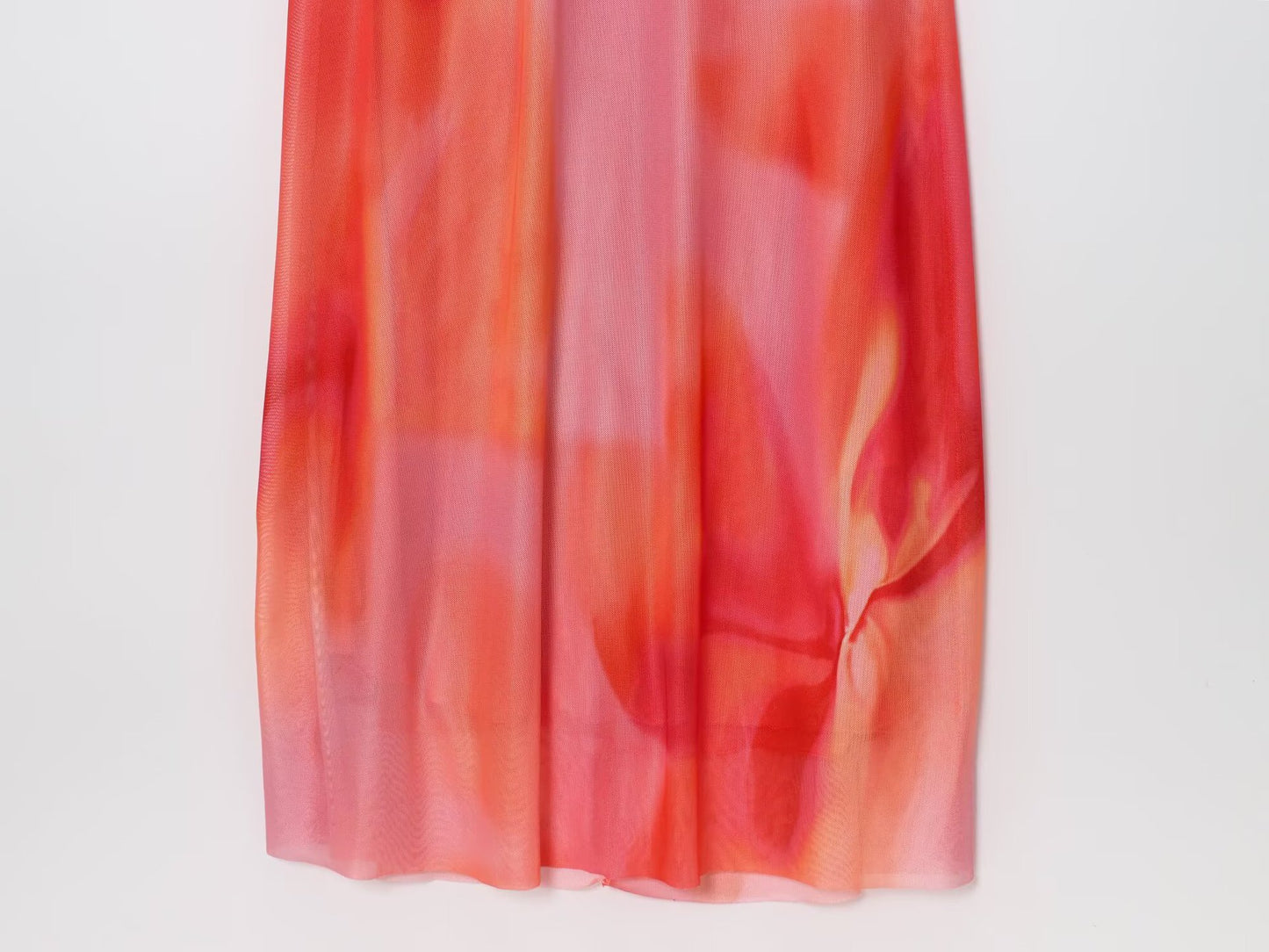 ZARA – Robe longue imprimée avec écharpe et coupe fluide
