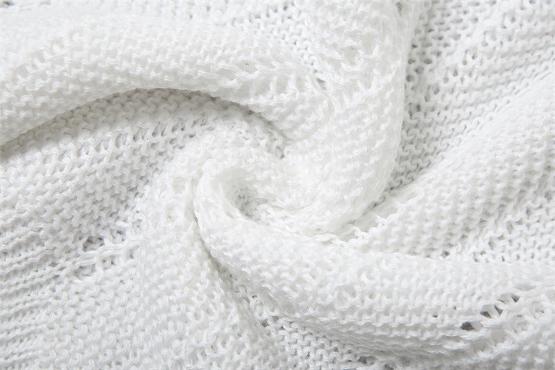 ATYWS – Robe tricot V à dos nu avec lien et coupe ajustée