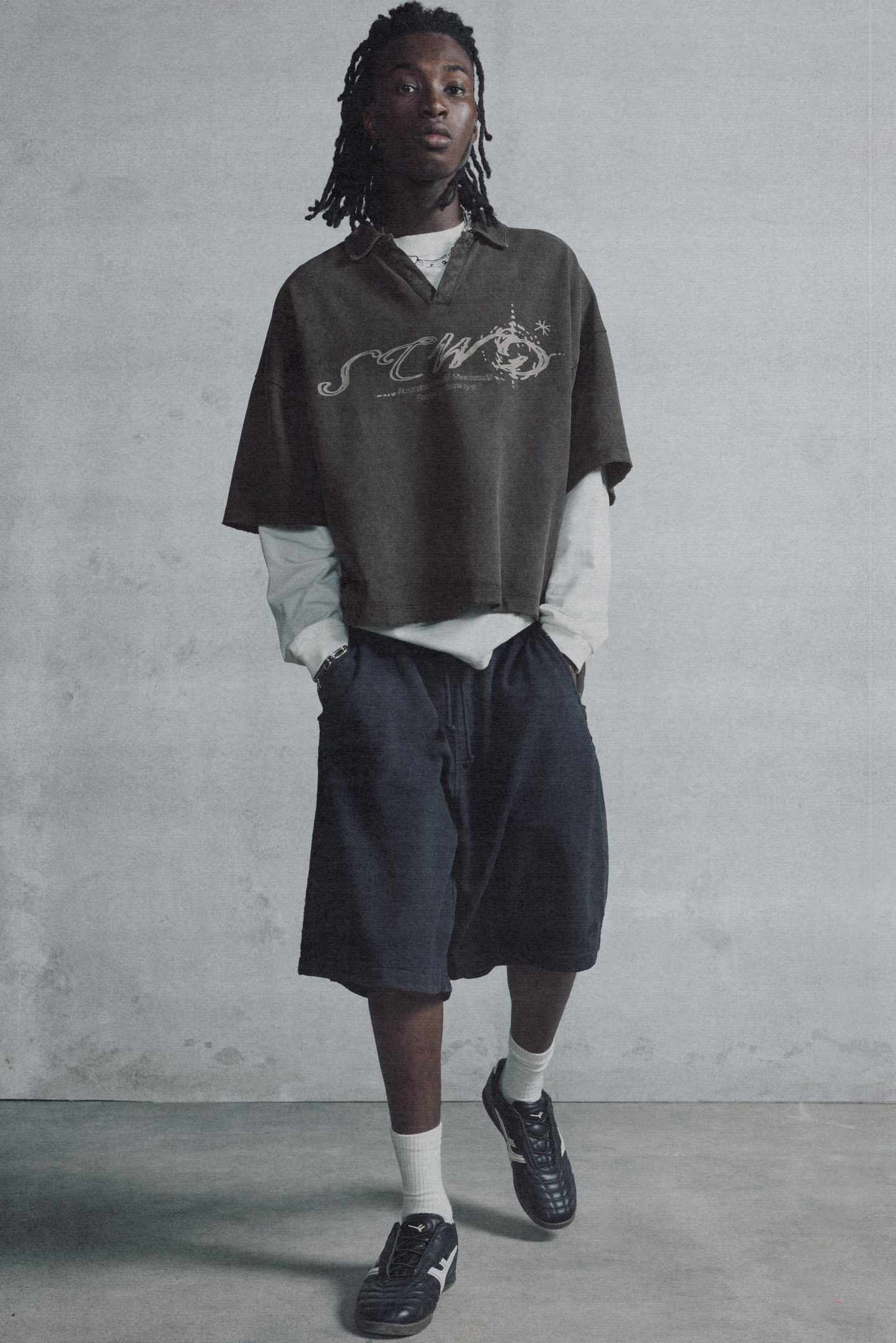 Pull&Bear - Polo STWD finition délavée