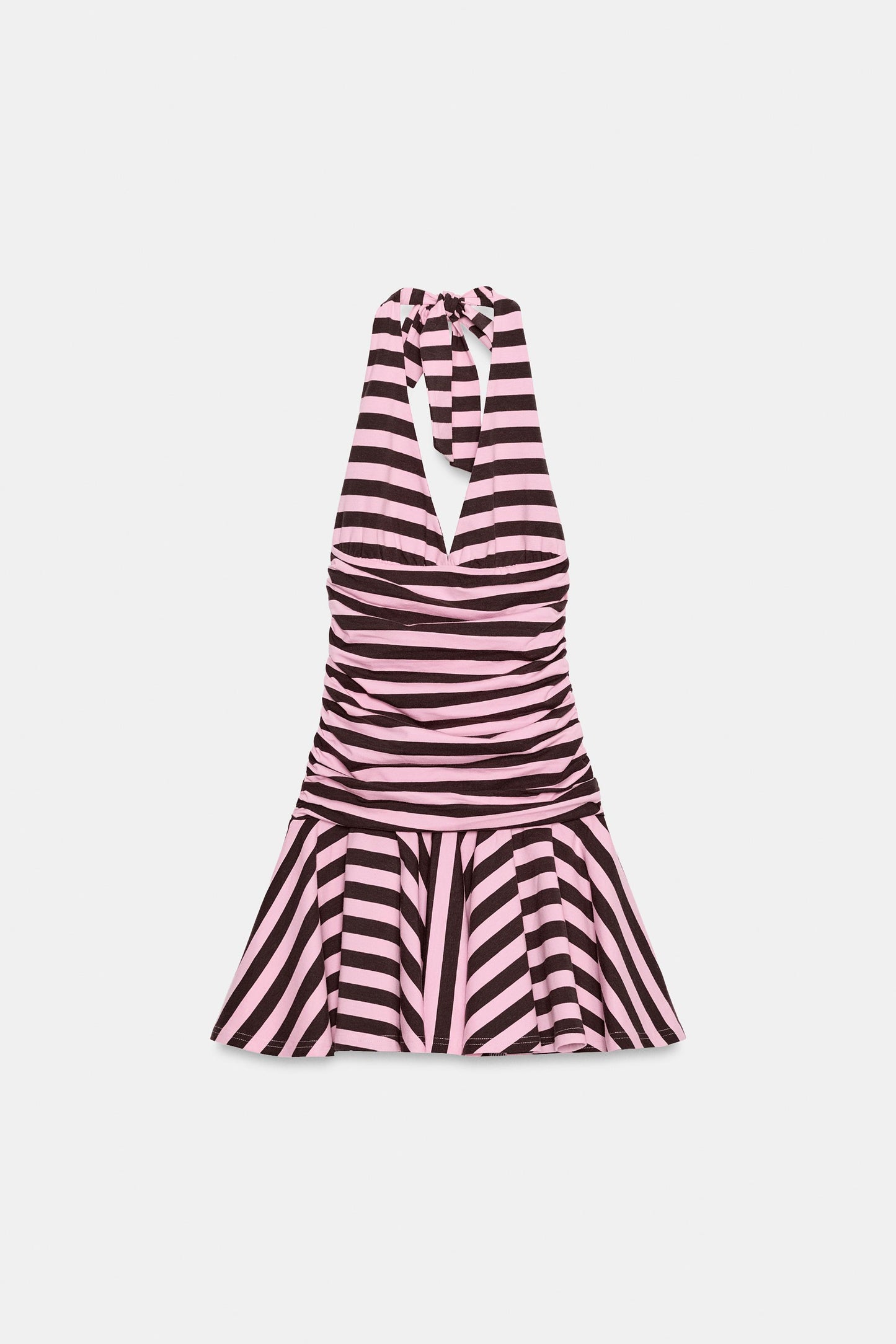 Zara - Robe Halter à rayures