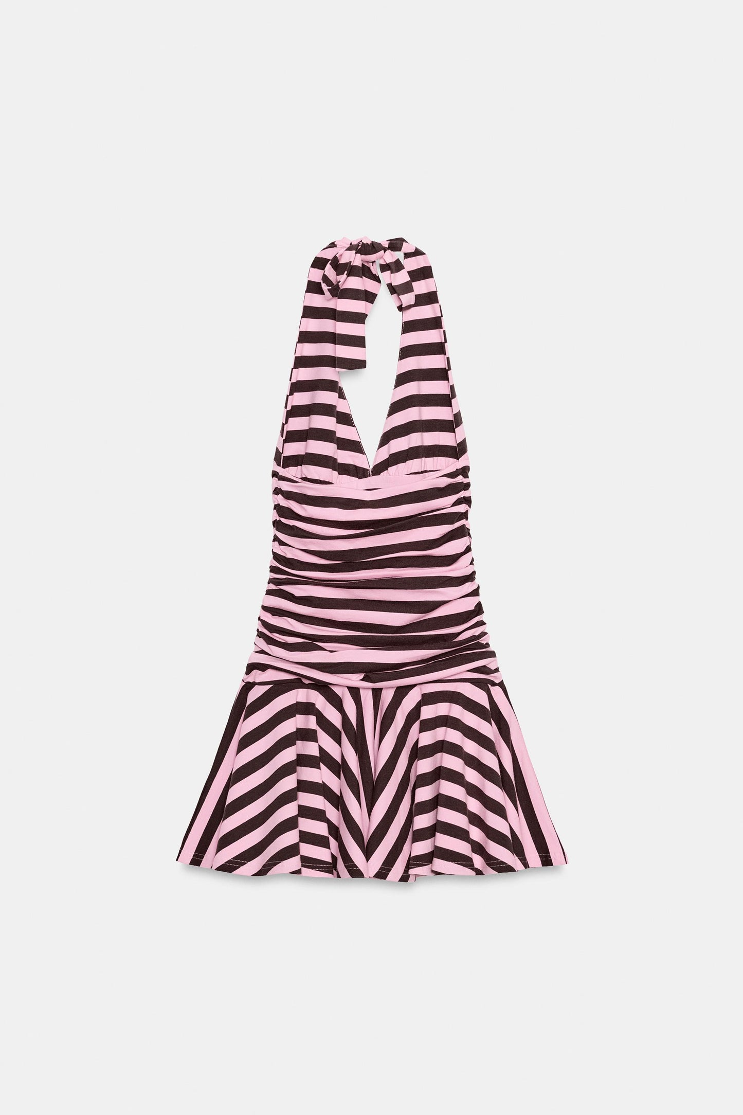 Zara - Robe Halter à rayures
