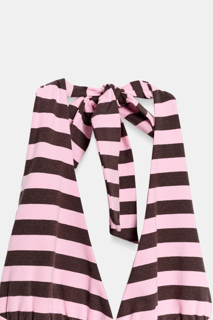 Zara - Robe Halter à rayures