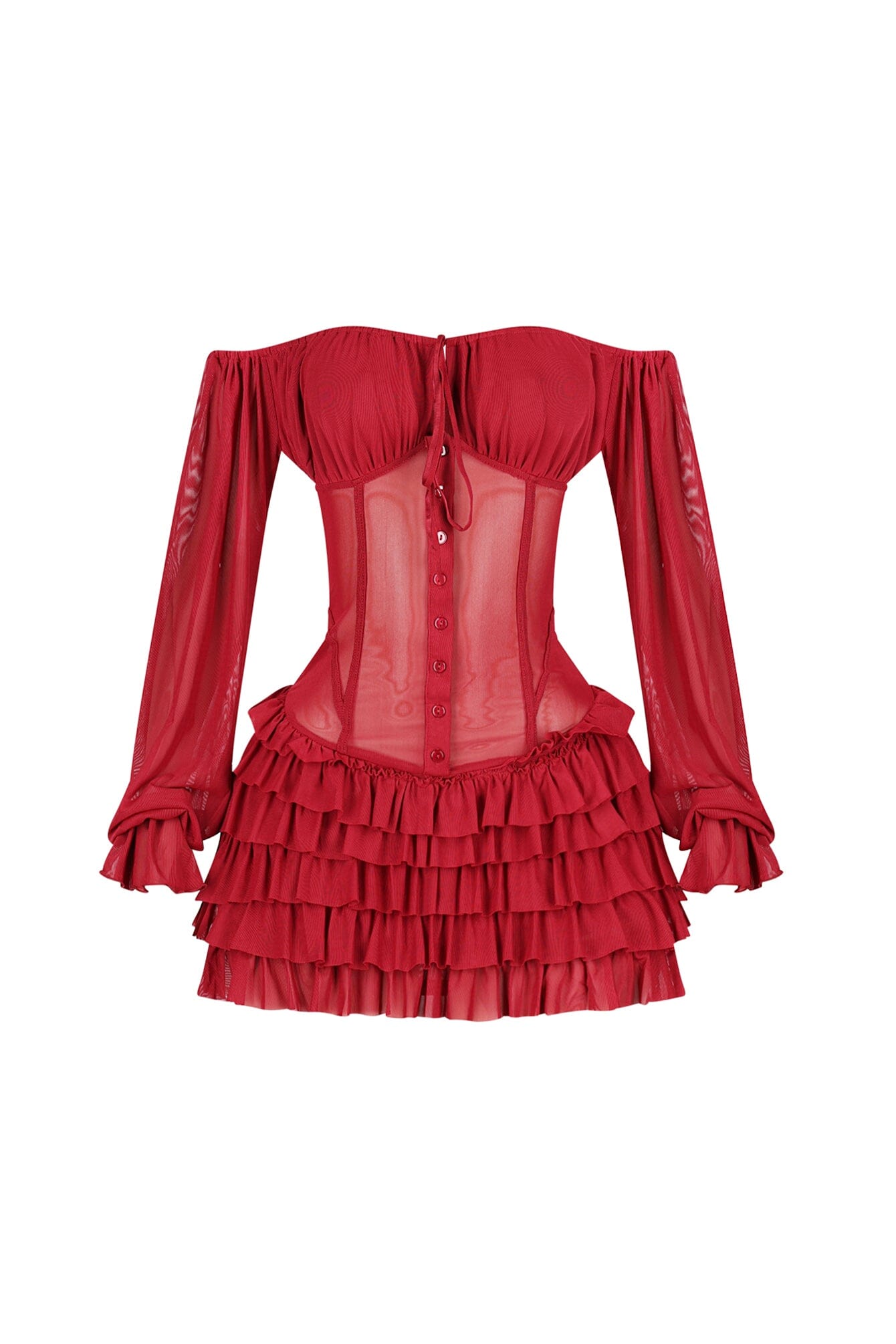 Edge - Regal Yet Structured Ruffle Mini Dress