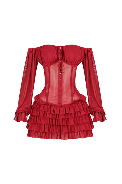 Edge - Regal Yet Structured Ruffle Mini Dress