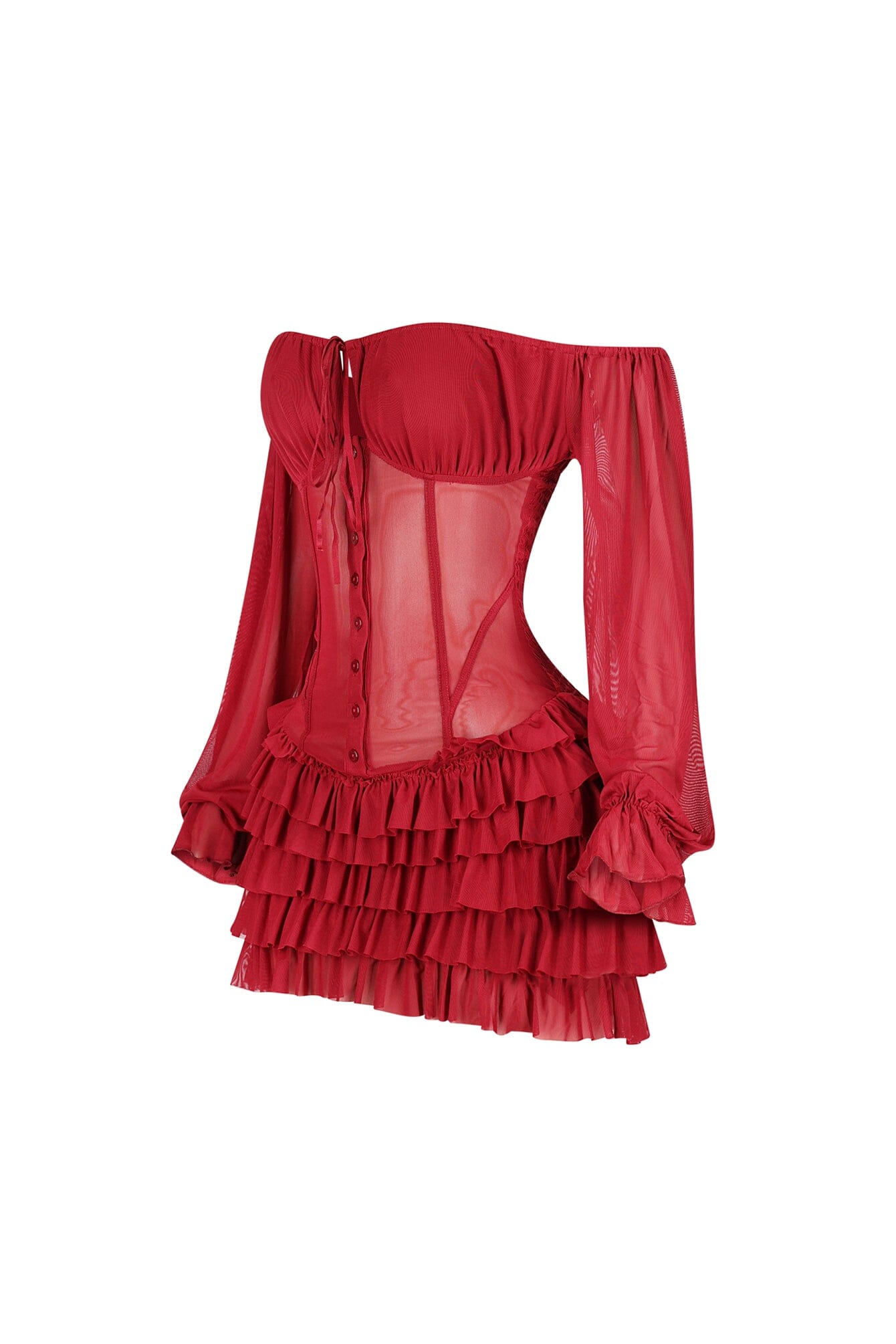 Edge - Regal Yet Structured Ruffle Mini Dress