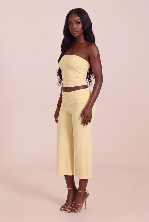 TimeOff Bachina – Ensemble top bandeau et pantalon large
