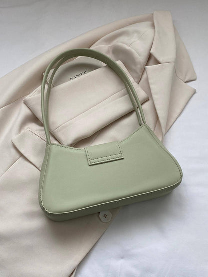 Sac à bandoulière en métal avec fermeture éclair et design épuré