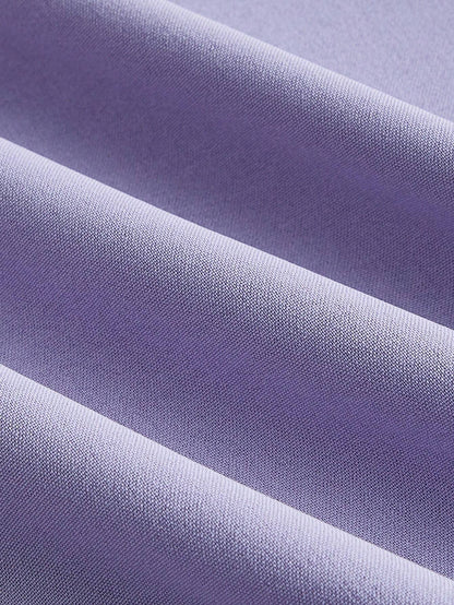Robe Trapèze Lilas à Col Carré