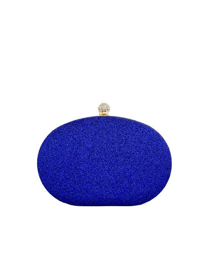 Dedoo – Sac de soirée ovale en strass avec chaîne dorée et design tournesol