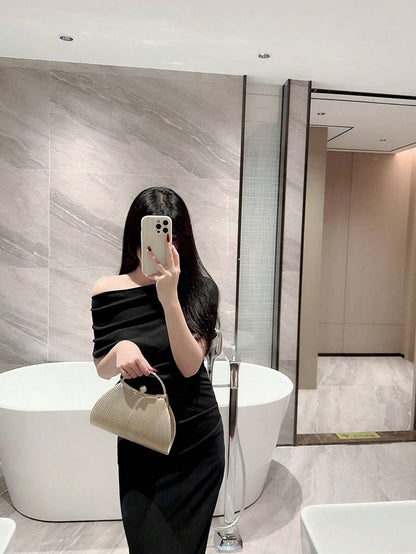 SHEIN - Sac léger à strass, design mini avec cordon coulissant et perles