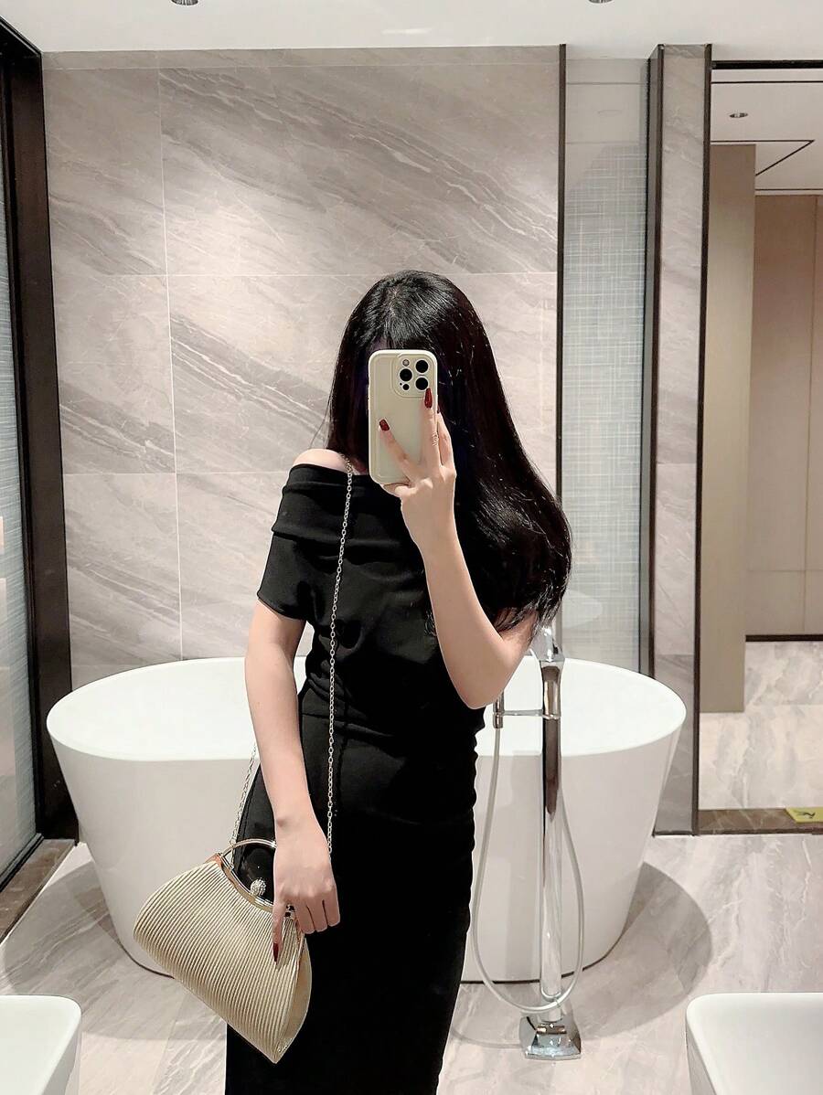 SHEIN - Sac léger à strass, design mini avec cordon coulissant et perles