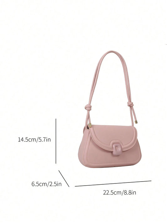 Sac Baguette  – Élégance Minimaliste & Détail Strass