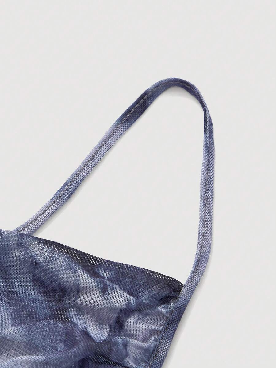 SHEIN MOD – Top cami drapé à imprimé tie-dye et marbré