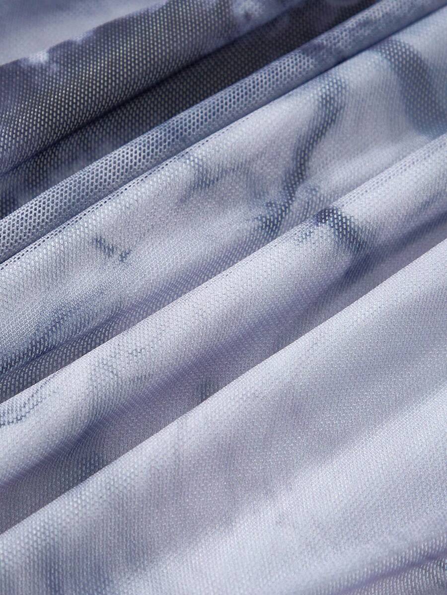 SHEIN MOD – Top cami drapé à imprimé tie-dye et marbré