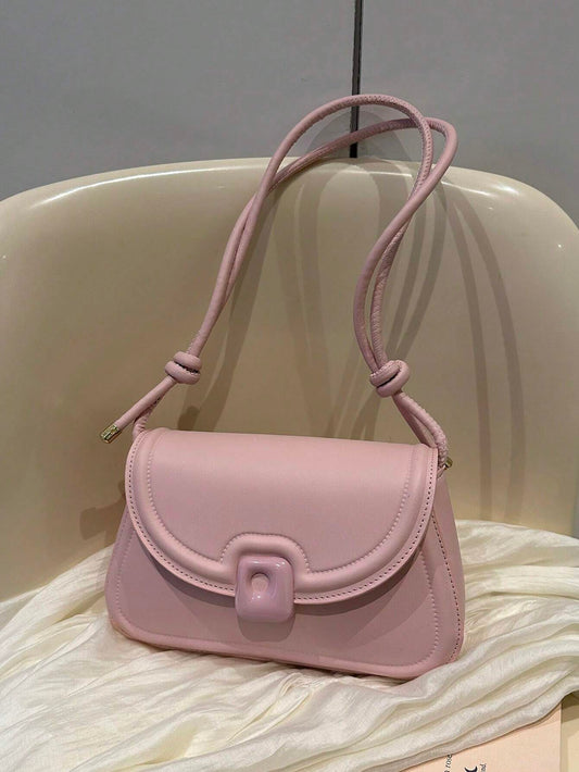 Sac Baguette  – Élégance Minimaliste & Détail Strass
