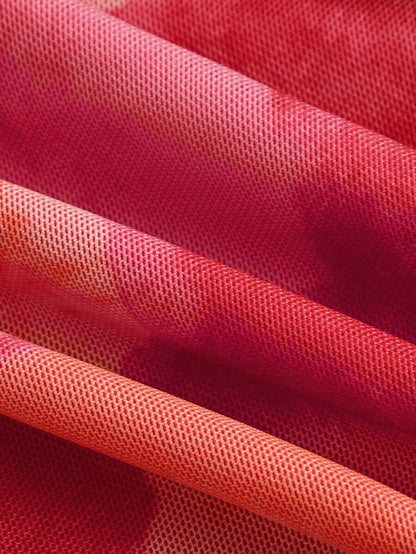 Aveloria – Top drapé à col ras-du-cou avec lacets et effet tie dye