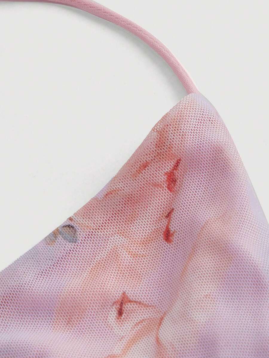 SHEIN MOD – Top à fines bretelles avec col drapé et ourlet bandana