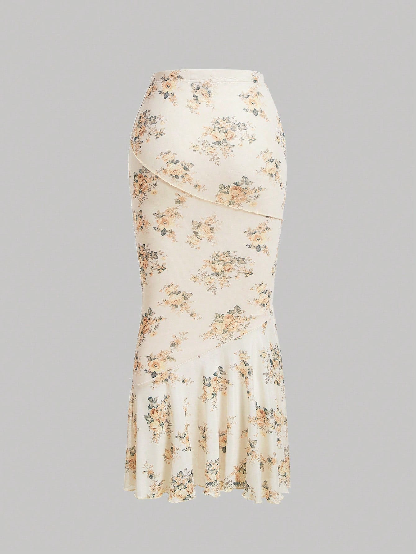 SHEIN MOD – Jupe sirène à imprimé floral