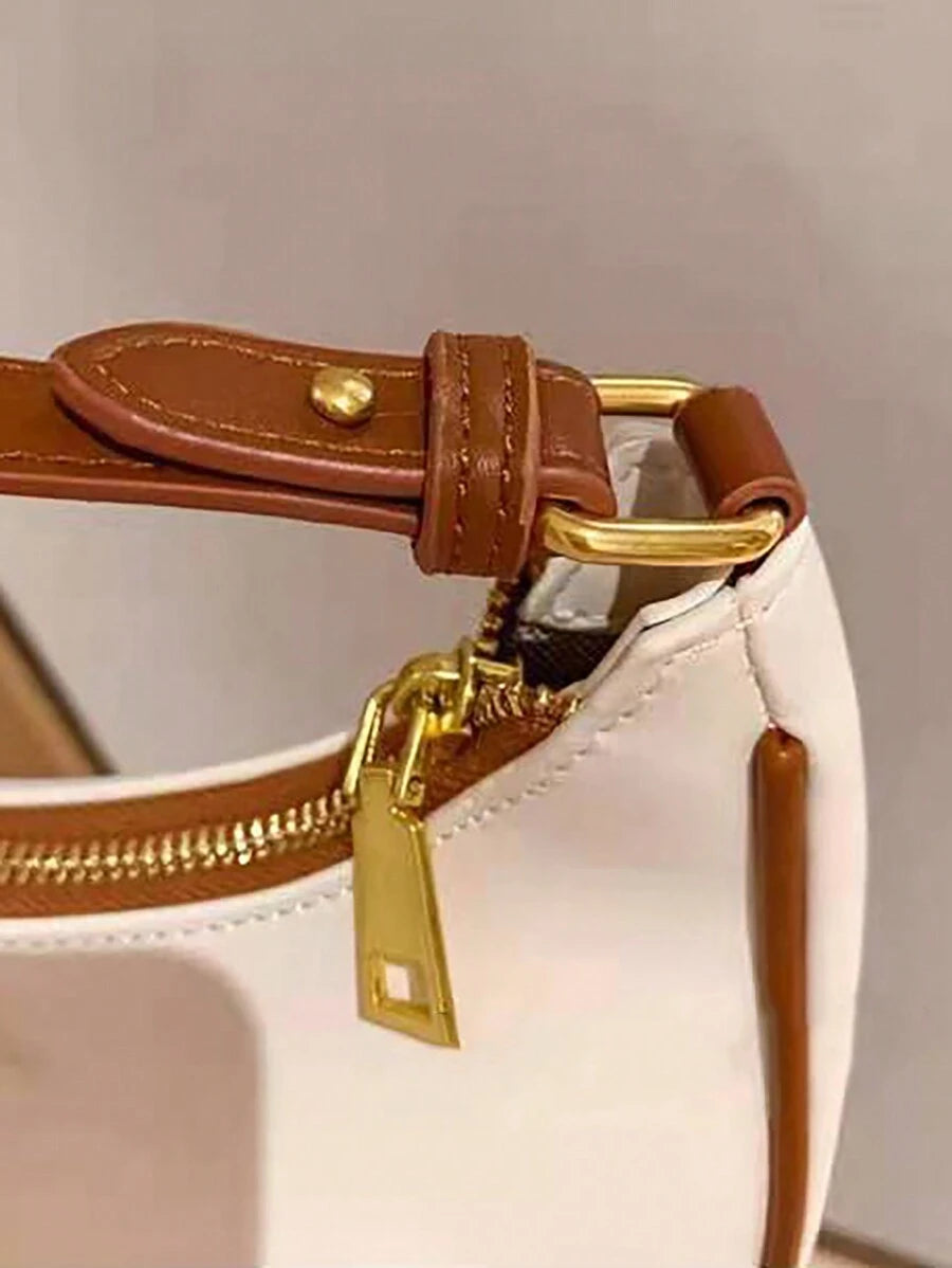 Sac à bandoulière en cuir avec grande capacité et design épuré