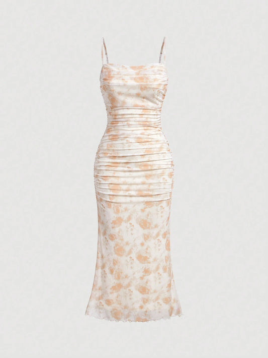 Robe Bohème Fleurie à Fines Bretelles