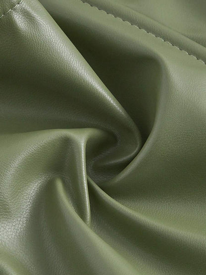 SHEIN MOD – Top galbant en PU avec boucle et taille mi-haute