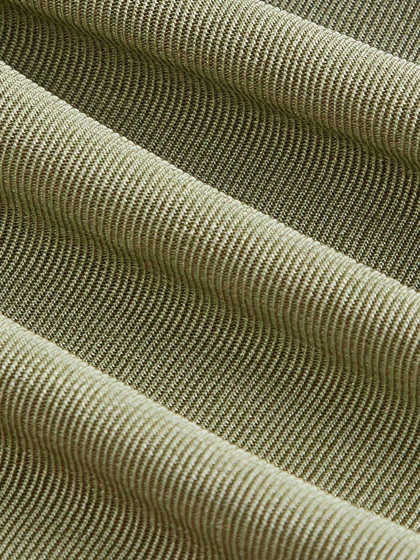 SHEIN MOD – Débardeur Col Bénitier Vert à Ourlet Asymétrique