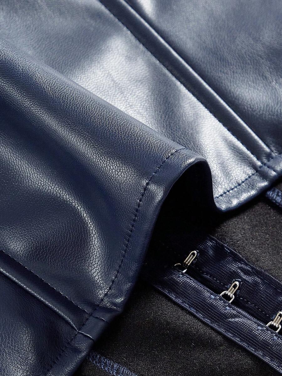 SHEIN MOD – Top corset à boutons avec baleines et décolleté ajusté