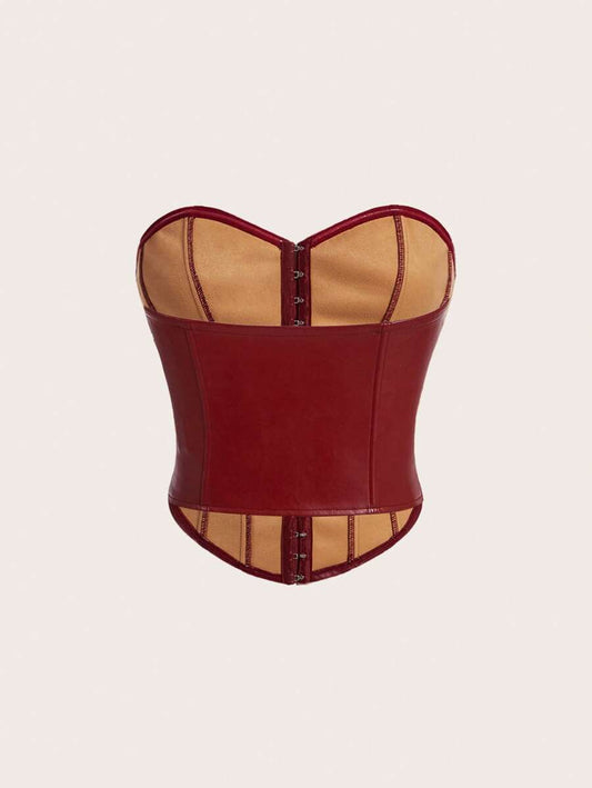 SHEIN MOD – Bandeau en PU avec design ajusté et fermeture sécurisée